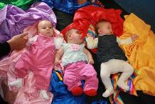 Babies enjoying getting touchy-feely with Silk!