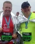 Auditel Consultant Daryn Dodge runs the Bupa Great North Run for the British Heart Foundation